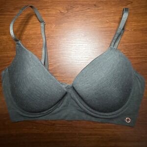 Danskin Bra 36C Gray Underwire T-Shirt Intimates Adjustable Straps Style 5513-22